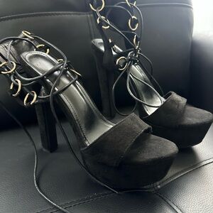 Elegant Black Platform Heels